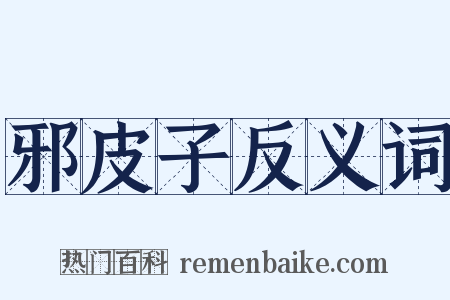 邪皮子反义词是什么意思的图片